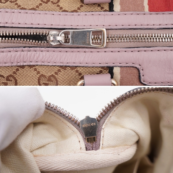 CC19 ❤️ GUCCI GG Monogram Vintage Web Boston - Picture 11 of 16